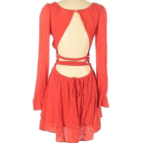 brown backless maxi dress Unique Asymmetric Design Waist Hollow Backless Maxi Dress – Aurohaya